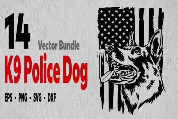 14 K9 Police Dog Svg