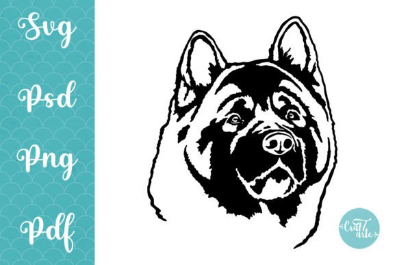 American Akita Dog SVG Cut File