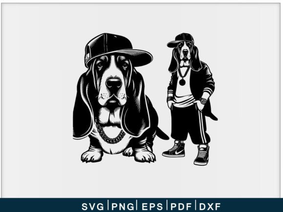 Basset Hound Svg for Embroidery