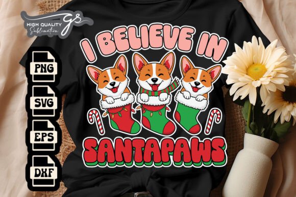 Believe in Santapaws Xmas Dog SVG
