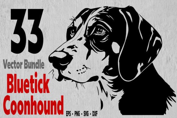 Bluetick Coonhound Dog Svg Vector Bundle