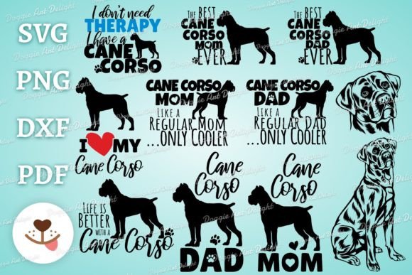 Cane Corso Dog Svg Png Dxf Design Bundle
