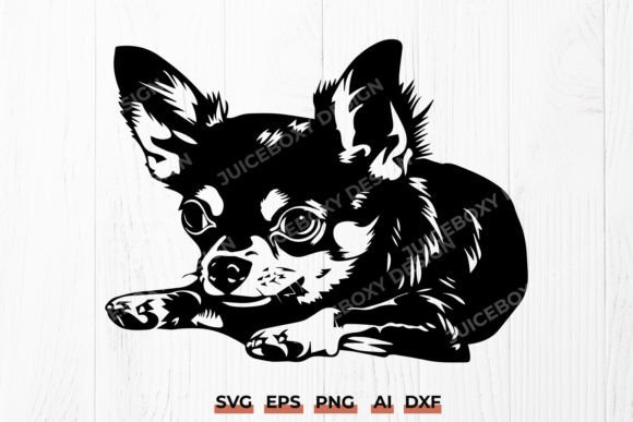 Chihuahua Lying Dog SVG Cut File
