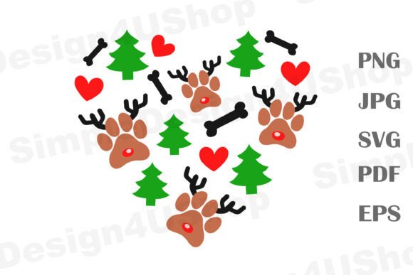 Christmas Dog Embroidery Design