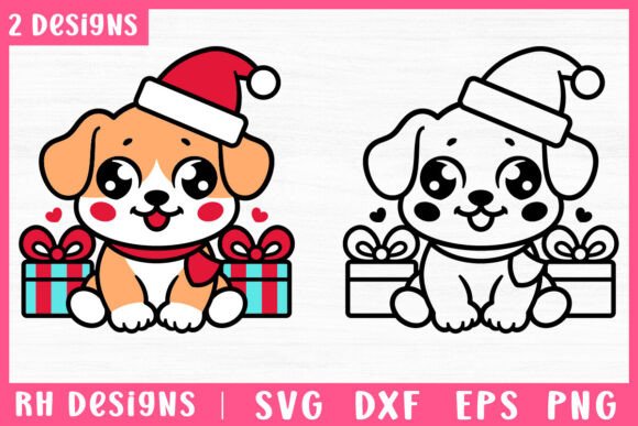 Cute Puppy Christmas SVG