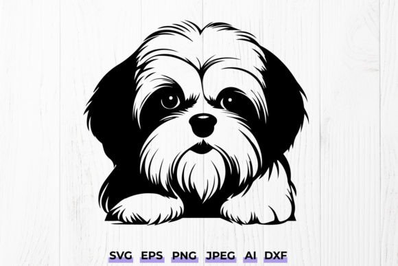 Cute Shih Tzu Dog Svg