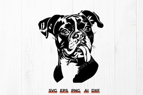 Fun Boxer Dog SVG