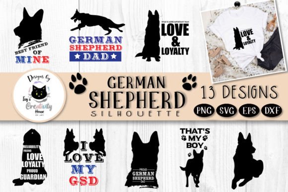 German Shepherd Dog Silhouette SVG