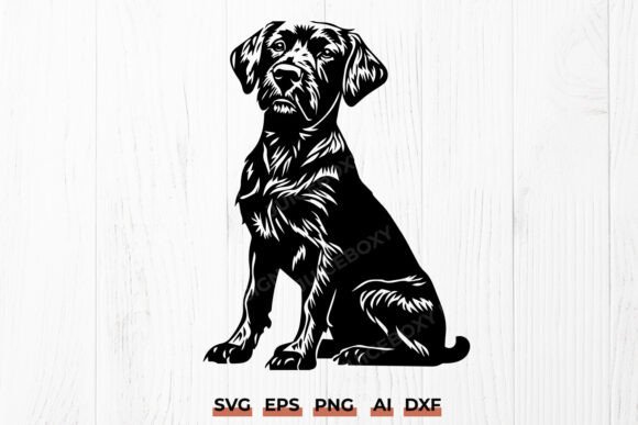 German Wirehaired Pointer Dog SVG DXF
