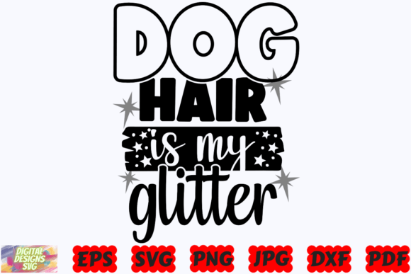 Glitter Dog SVG for Embroidery