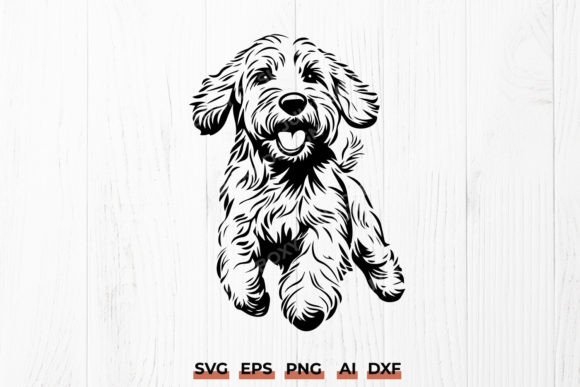 Happy Goldendoodle Dog – SVG Cut File