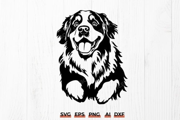 Happy Saint Bernard SVG Design