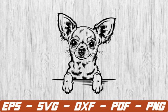 Peeking Chihuahua Svg