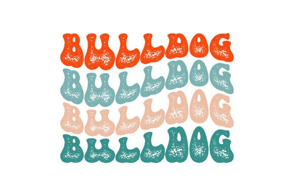 Retro Bulldog Dog SVG