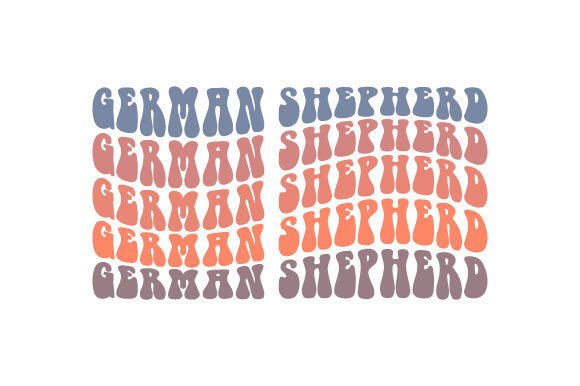 Retro German Shepherd Dog SVG