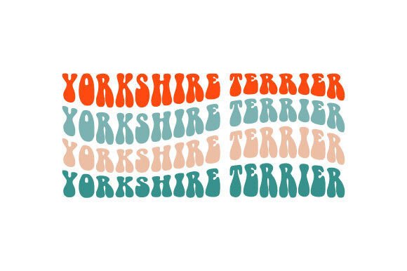 Retro Yorkshire Terrier Dog SVG