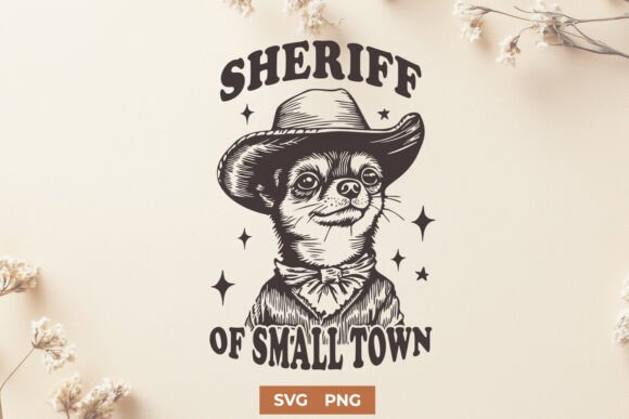 Sheriff of Small Town Dog SVG PNG