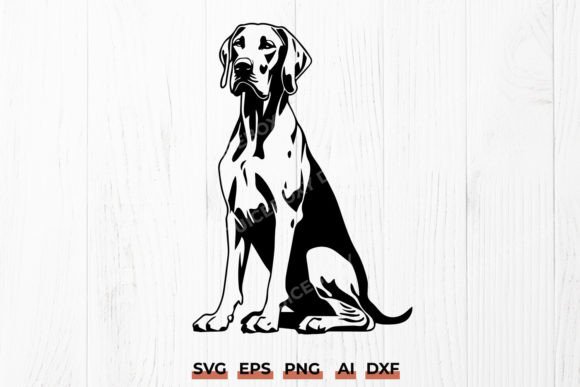 Sitting Great Dane Dog SVG DXF Design