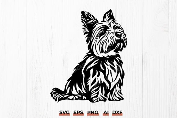 Yorkshire Terrier SVG for Embroidery